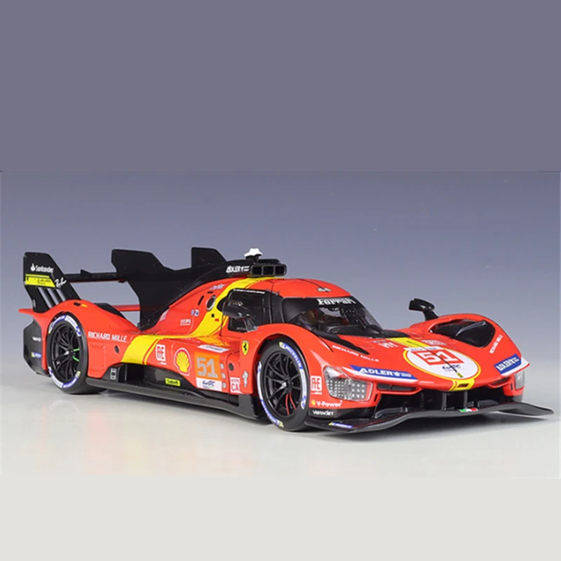 1:24 Ferrari 499P 2023 Endurance Race Alloy Track Racing Car Model Diecast Metal Sports Car Vehicles Model Simulation Kids Gift