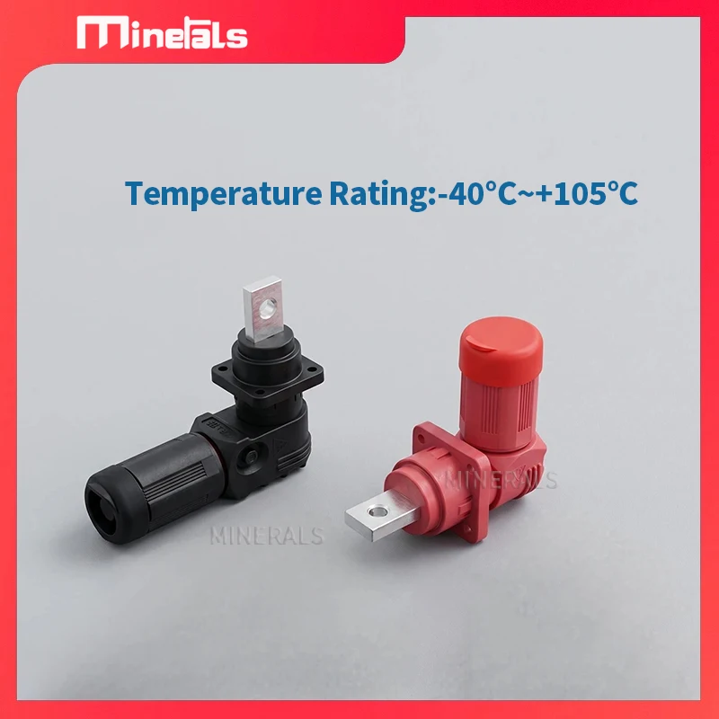 350A Plug Terminal DC 1000V Battery Energy Storage Connector Quick Plug Waterproof IP67 Single Core Elbow Power Connector 95mm2
