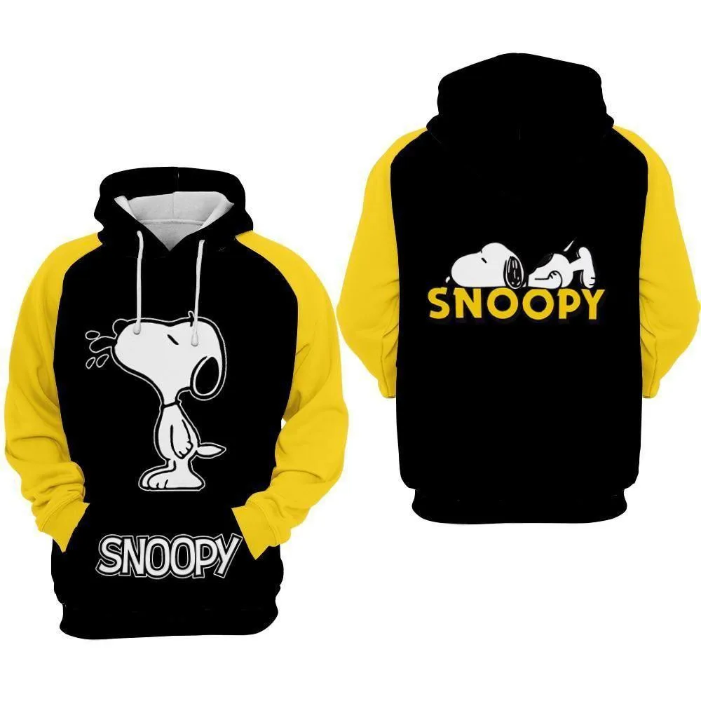 2024 Snoopy 3D printed boys and girls spring and autumn zippered hoodies for children's street casual sportswear