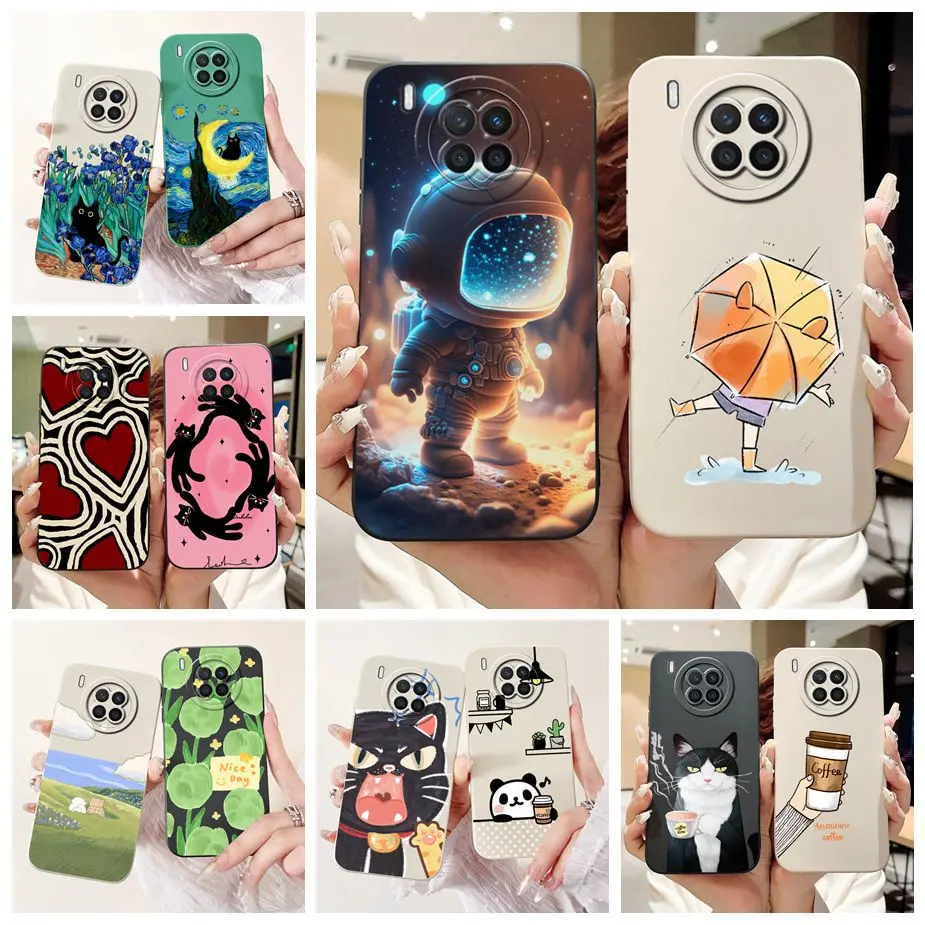 For Huawei Nova 8i Case Honor 50 Lite Cute Fashion Cartoon Cover Soft Silicone Phone Case For Honor 50 Lite Nova8i Fundas Bumper