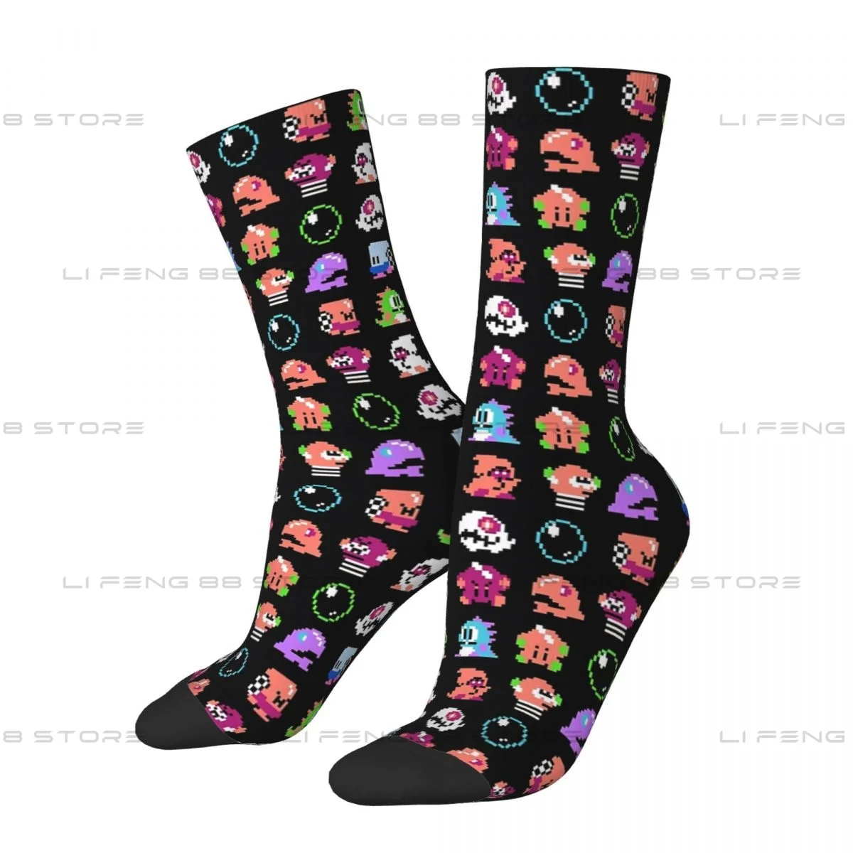 Bubble Bobble Unisex Winter Socks Hiking Happy Socks Street Style Crazy Sock