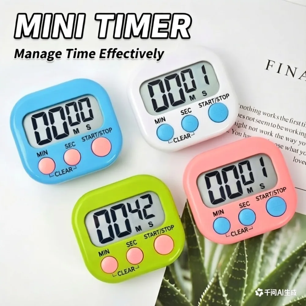 Digital Kitchen Timer Large LCD Display Loud Alarm Magnetic Stand Count Up Down Minutes Seconds for Cooking Baking Office Use