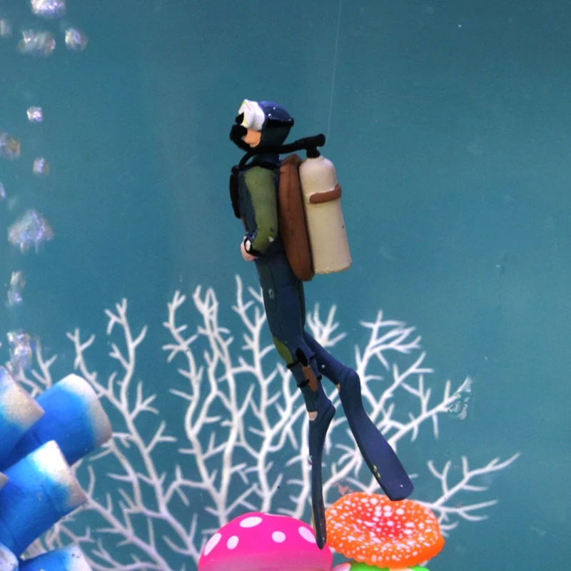 Aquarium Diver Decoration Floating Resin Divers Hand Coloring Small Accessories Suitable for All Kinds of Fish Drop Shipping