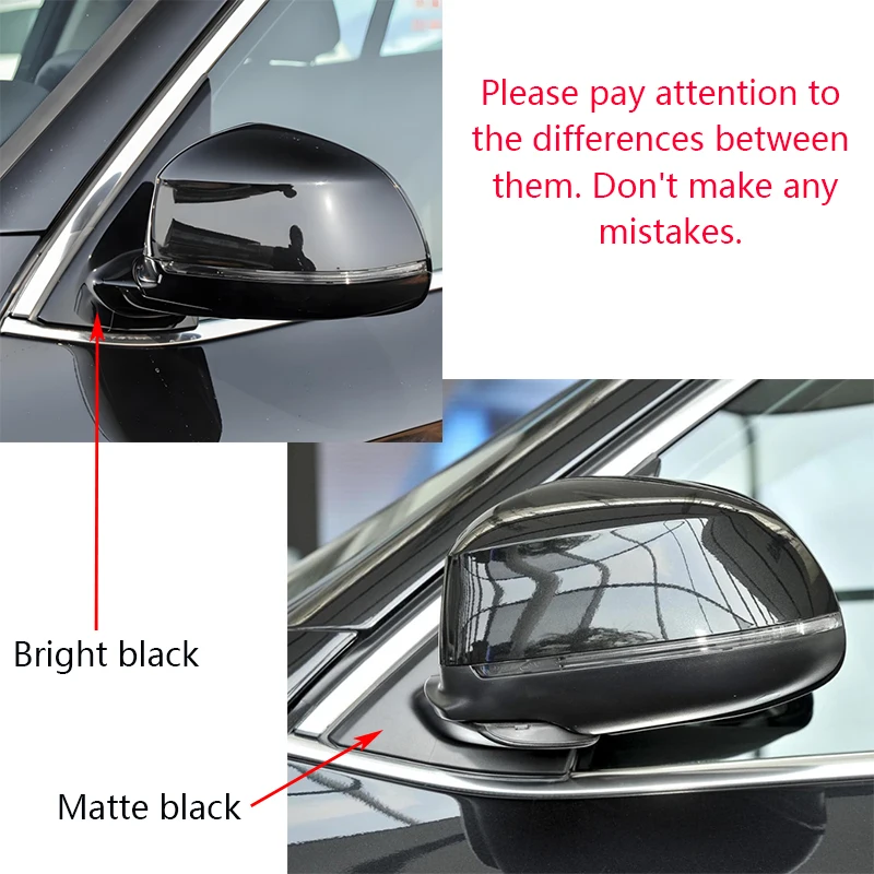 Black Front Window Triangle Trim Plate Garnish Cover Panel Mirror Base Holder for BMW X5 F15 2014 2015 2016 2017 2018