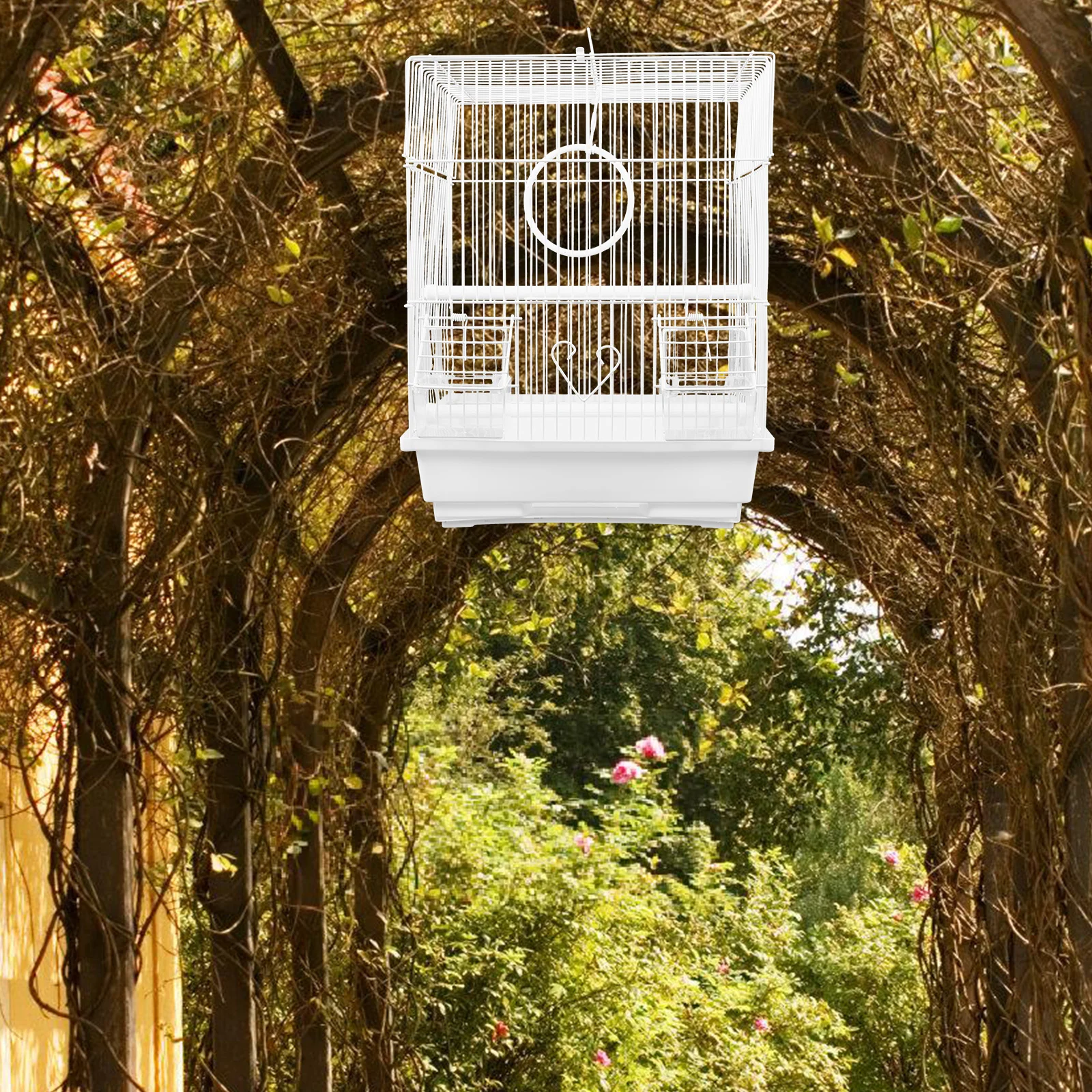 

1 Set Metal Portable Wire Carrier For Parrot Travel Hiking Outing Breathable Lightweight For Birds Pet Portable Wire Bird Parrot