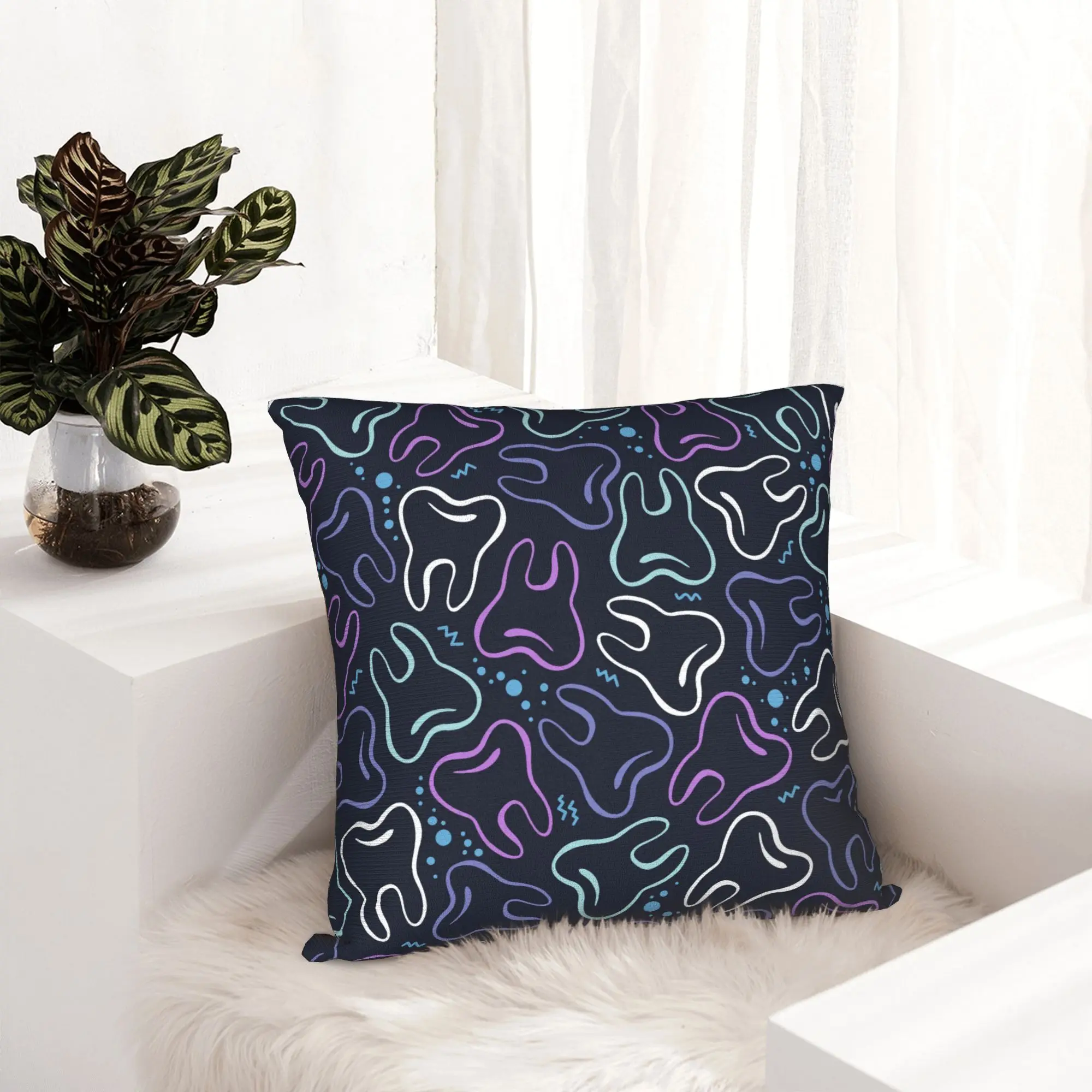 Dental Tooth Pillow Covers Sofa  Modern Cushion Cover Car Pillowcase