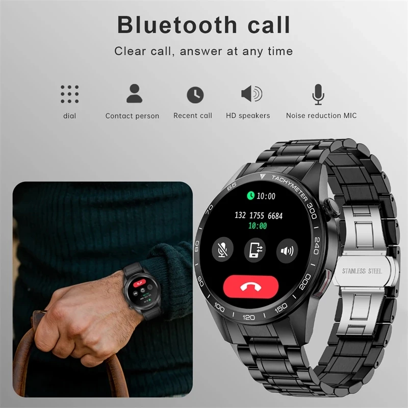 LIGE New Bluetooth Call Smart watch Men Full touch Screen Sports fitness watch Bluetooth is Suitable For Android ios Smart watch