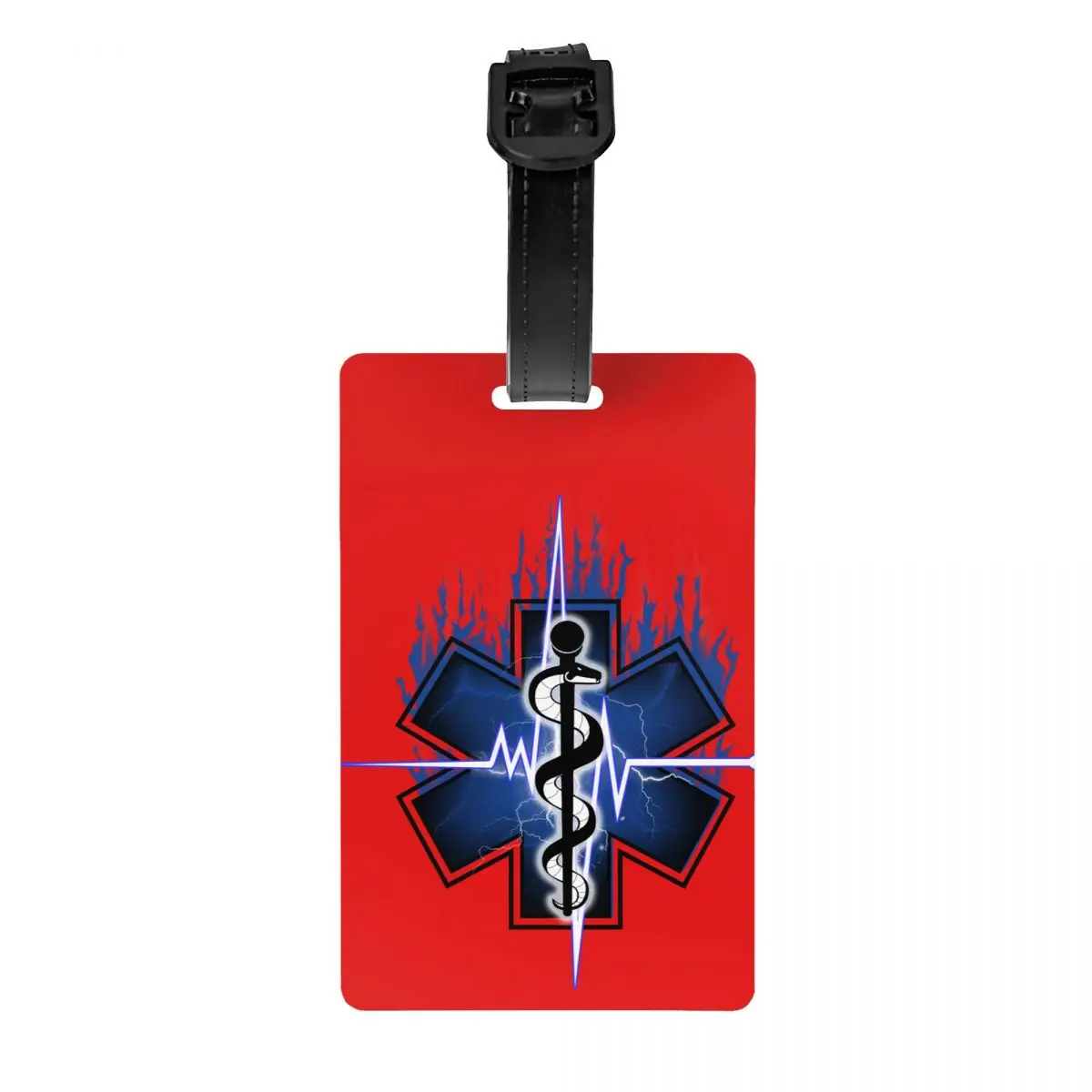 Star Of Life Luggage Tag Custom Emt Paramedic Medical Baggage Tags Privacy Cover Name ID Card