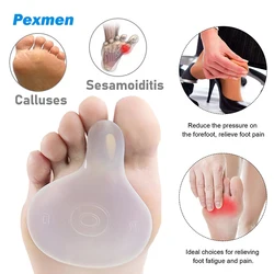 Pexmen 2Pcs/Pair Metatarsal Pads Ball of Foot Cushion for Pain Relief from Metatarsalgia Morton’s Neuroma Foot Care Tool