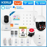 KERUI W181 Alarm System Security Home WIFI GSM Alarm Tuya Smart Motion Detector Door Sensor Burglar IP Camera Work Alexa Google