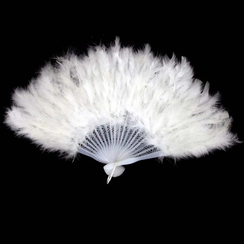 Halloween Ball Feather Crafts Fleece Fan Show Burlesque 21 Flapper Wedding Ladies Fancy Dress Fan Hand Held Soft Feather Fan