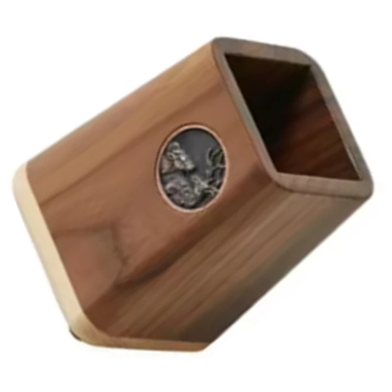 ABUL-Black Walnut Wood Tissue Box Cover Living Room Decoration Desktop Storage Paper Towel Holder Divided Storage Boxes Tray