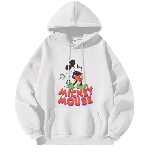 Disney Mickey Mouse Bedruckter Kapuzenpullover Damenbekleidung Herbst und Winter Trendige Marke Mickey Cartoon Animation Peripheriekleidung