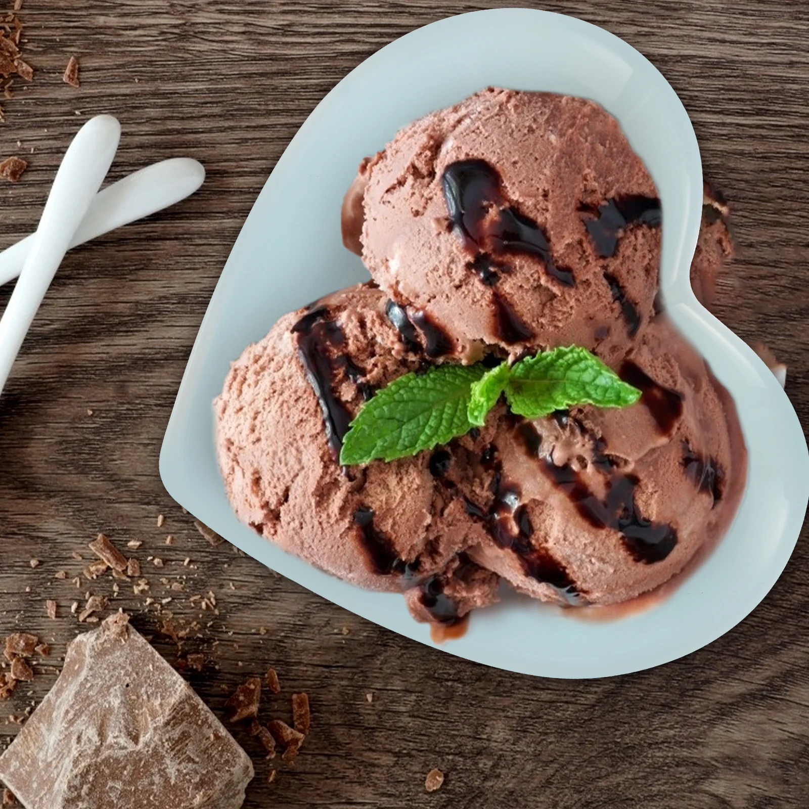 

2Pcs Heart Shape Ceramic Dessert Bowls Lightweight Food Serving Bowls Salad Ice Cream Fruit Bowl for Restaurant Use