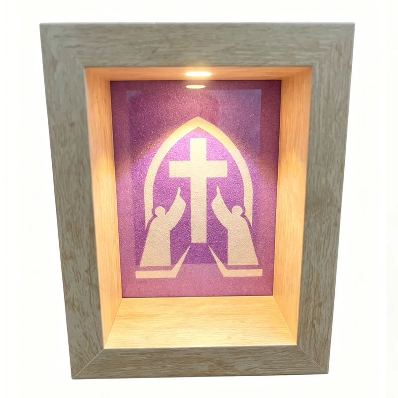 Christian Decor Frames Jesus Frames for Bedroom Decoration Christian Church LED Living Room Decor