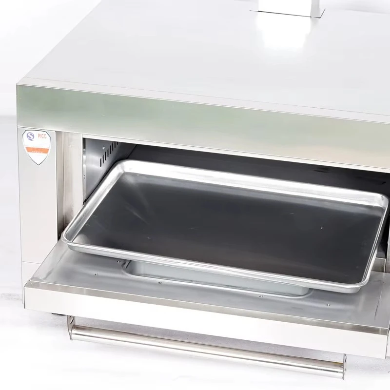 Elektrischer Brotbackofen, Backausrüstung, 3 Decks, 6 Tabletts, Gasbacken