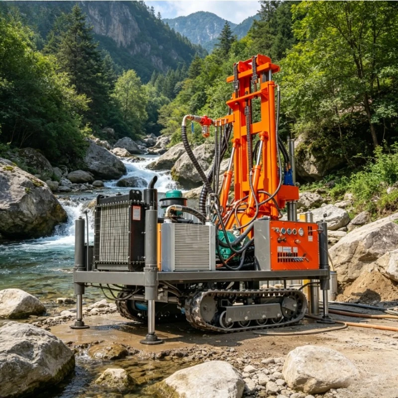Customized 200m300m Crawler Driven Mining Deep Well Drilling Rig All Terrain Water Well Drilling Rig Factory Direct Sale Machine