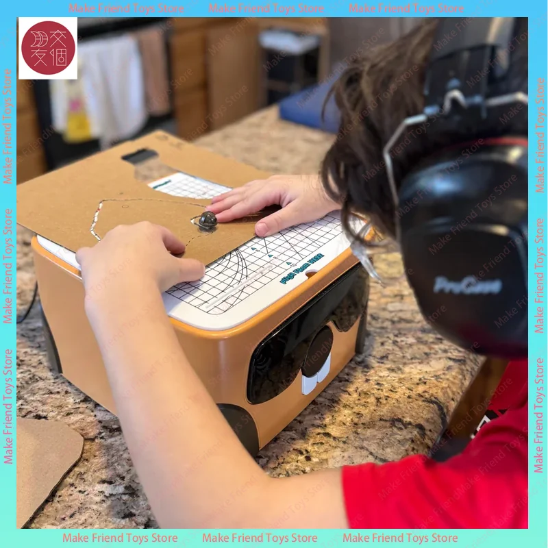 

Детский картонный резак, безопасный инструмент для рукоделия, обучающий стебель, креативное здание, художественная игрушка Beaverbot Playboda, безопасный мощный картонный резак