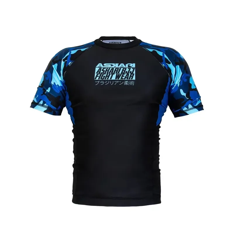 3D Printed Casual Short Sleeve ASKARI Men's 2026 Fitness T Shirt Breathable Mesh Sports Tees Outdoor Training Boxing Fighting