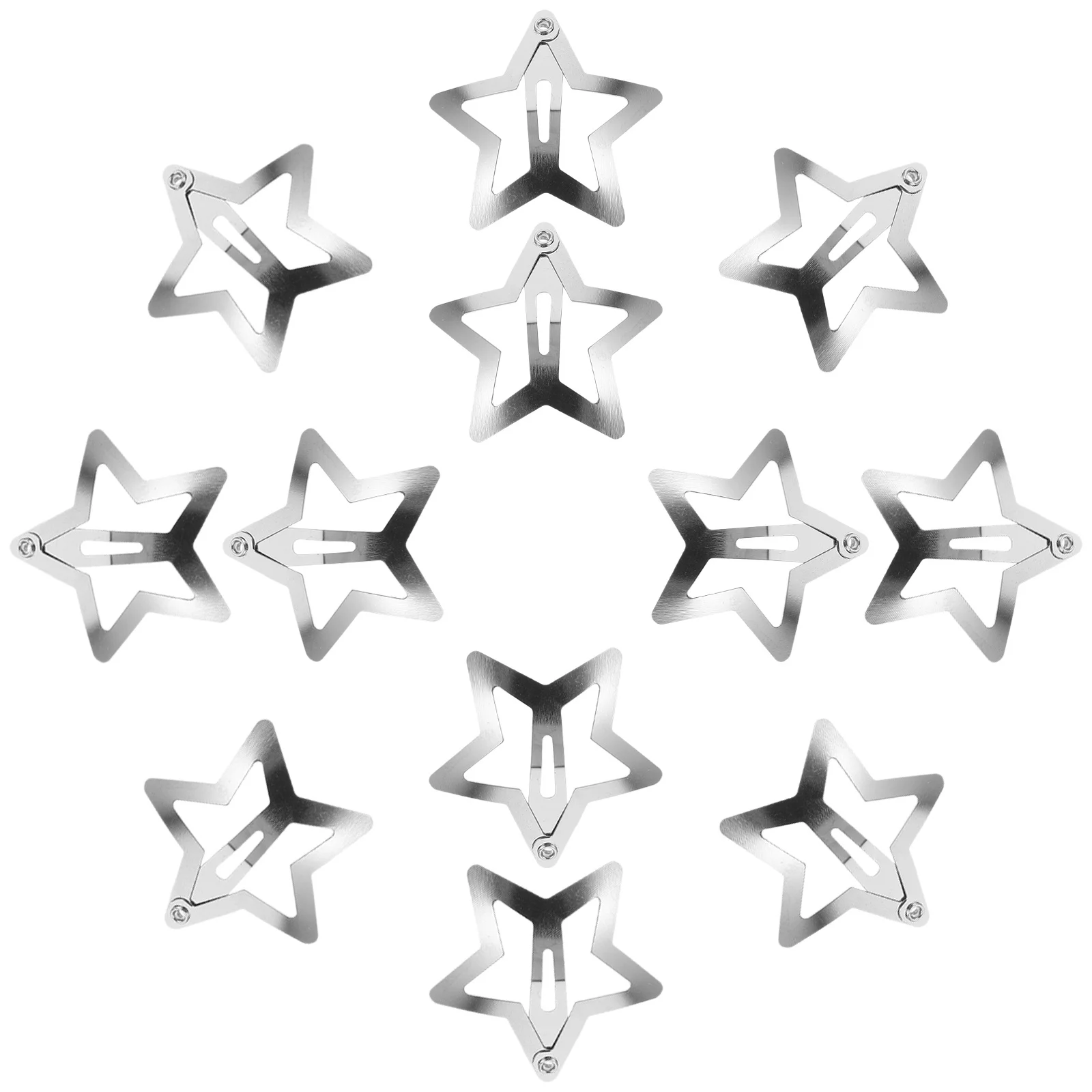 

20Pcs Star Hair Clips Small Snap Metal Hairpins Cute Decorative Hair Accessories for Women Party School Daily Use
