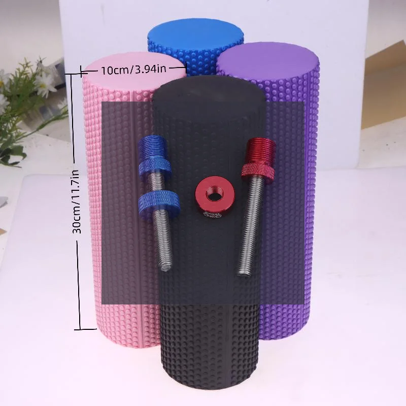 

[LA]1Pc Yoga Roller Round EVA Foam Cylinder Roller For Pilates Exercise Enhanced Home Workouts Diameter 10cm Length 30cm