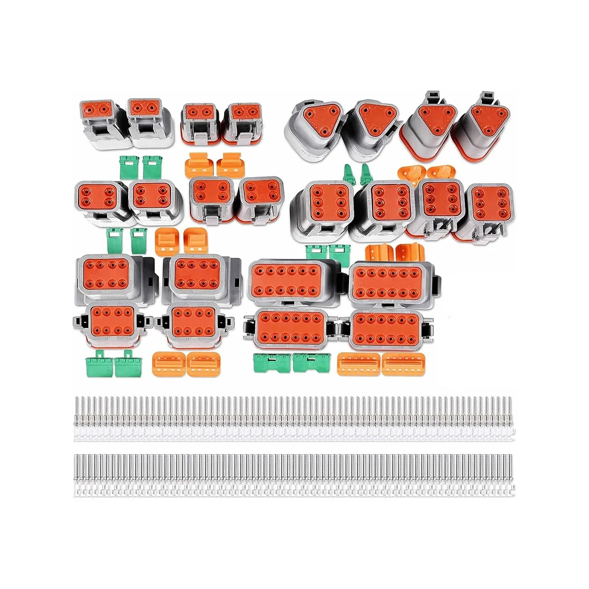 

12 комплектов, комплект коннекторов серии DT, 2 3 4 6 8 12-контактные разъемы, IP68 Водонепроницаемые автомобильные электрические разъемы, штепсельная вилка