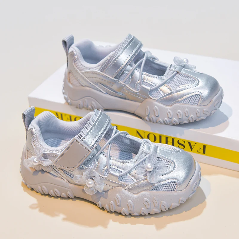 

All-scene Kids Sport Trainers Summer Air Mesh Elastic Outsole Anti-wear Running Footwear for Daily Life Scenes