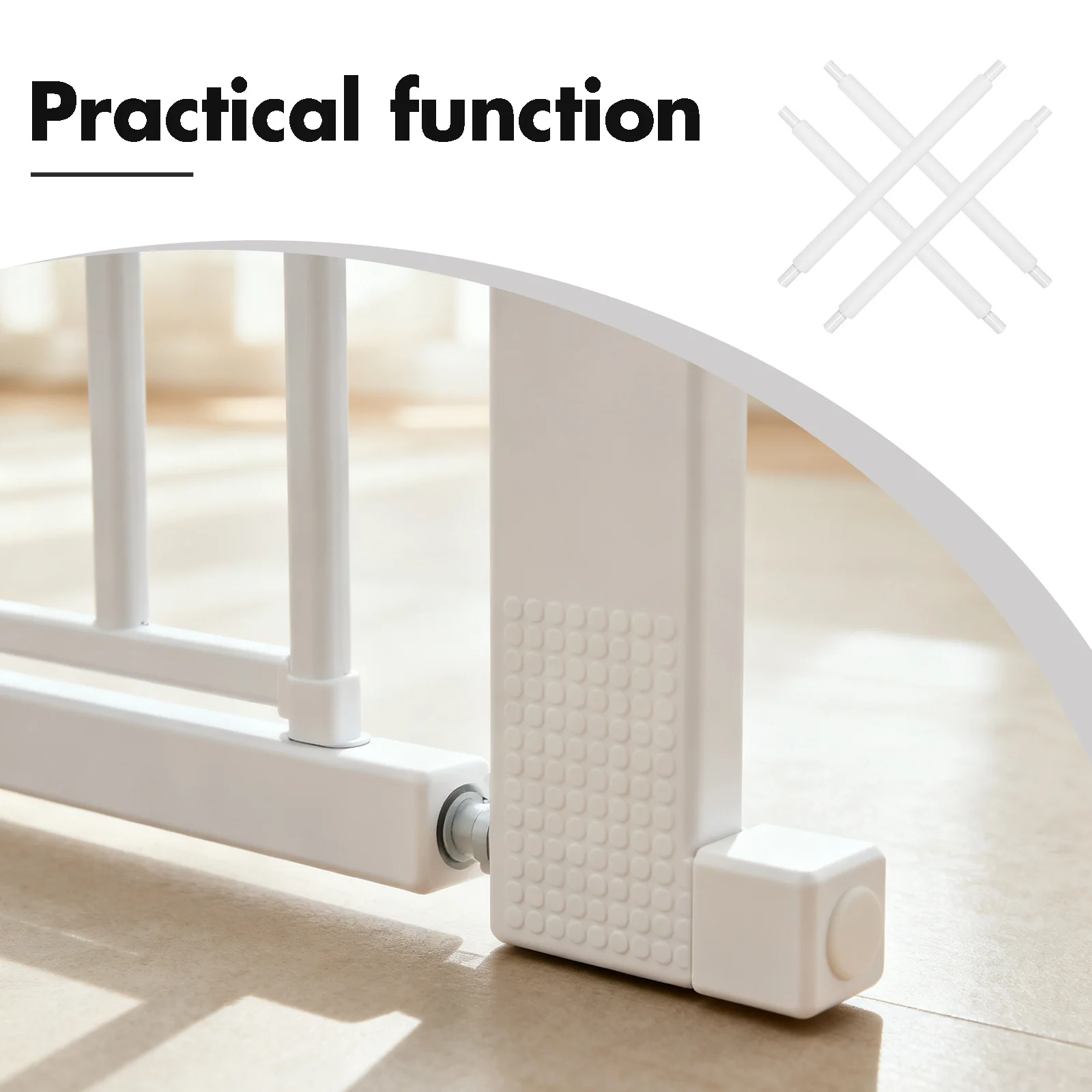 Tubi per recinzione di sicurezza per bambini da 4 pezzi Aste di ricambio in acciaio inossidabile da 22,79 pollici Accessori per la riparazione del bambino, Tubi per telaio del box, Metallo