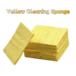 Yellow Cleaning Sponge Soldering Iron Tip Tin Cleaner Cleaning Sponge Yellow Heat Resistant High Temperature Resistant Sponge