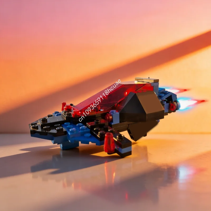 121개 MOC 우주 경찰 I SP 애로우 인터셉터 모델 블록 조립 크리스마스 선물 장난감 아이디어 교육용 브릭