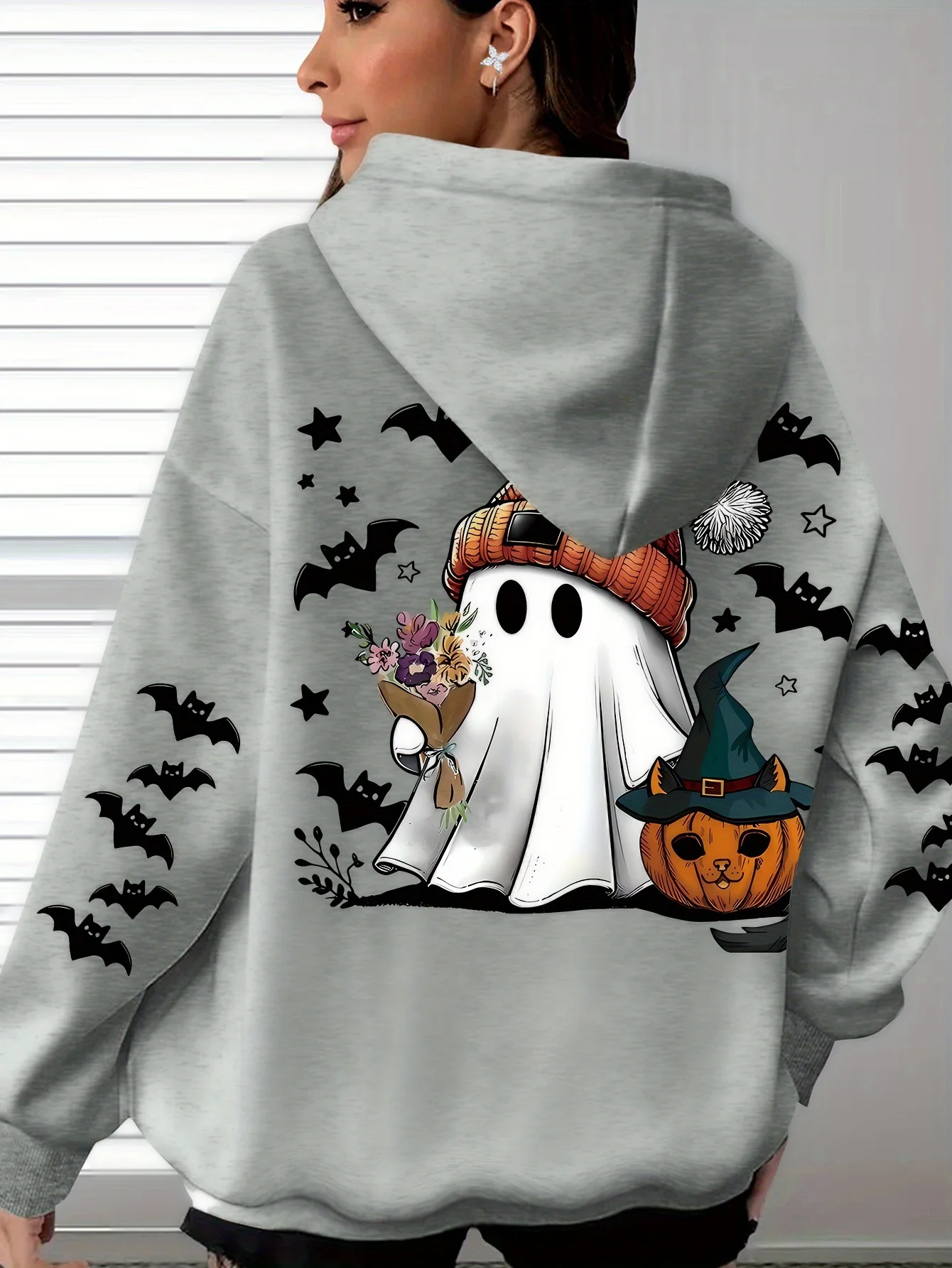 

Осенне-зимняя толстовка с капюшоном на Хэллоуин, милый маленький дьявол INS, ленивый стиль, американская уличная негабаритная женская и детская верхняя куртка