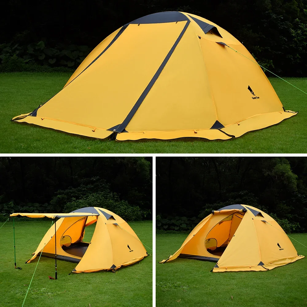 Geertop Toproad 4 Winter Wind-proof 4 Person 4 Season Double Layers Fabric Portable Outdoor Camping Tent For Family Camp