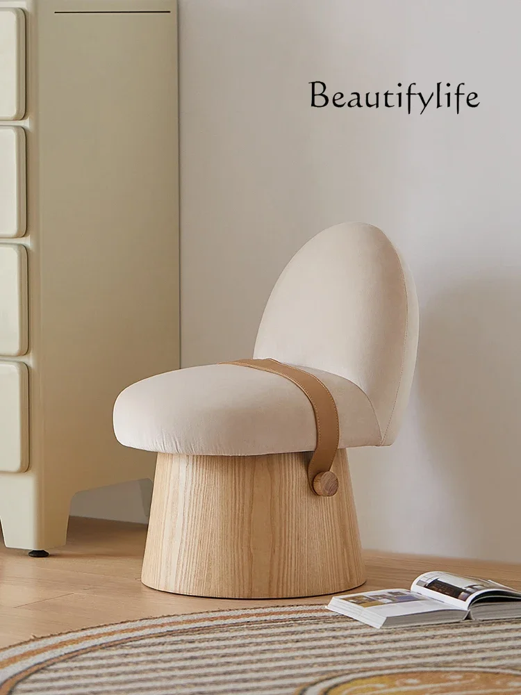 A44 Home Modern Simple Small Sofa Chair Reading Corner Reading Area Solid Wood Single Retro Storage Stool