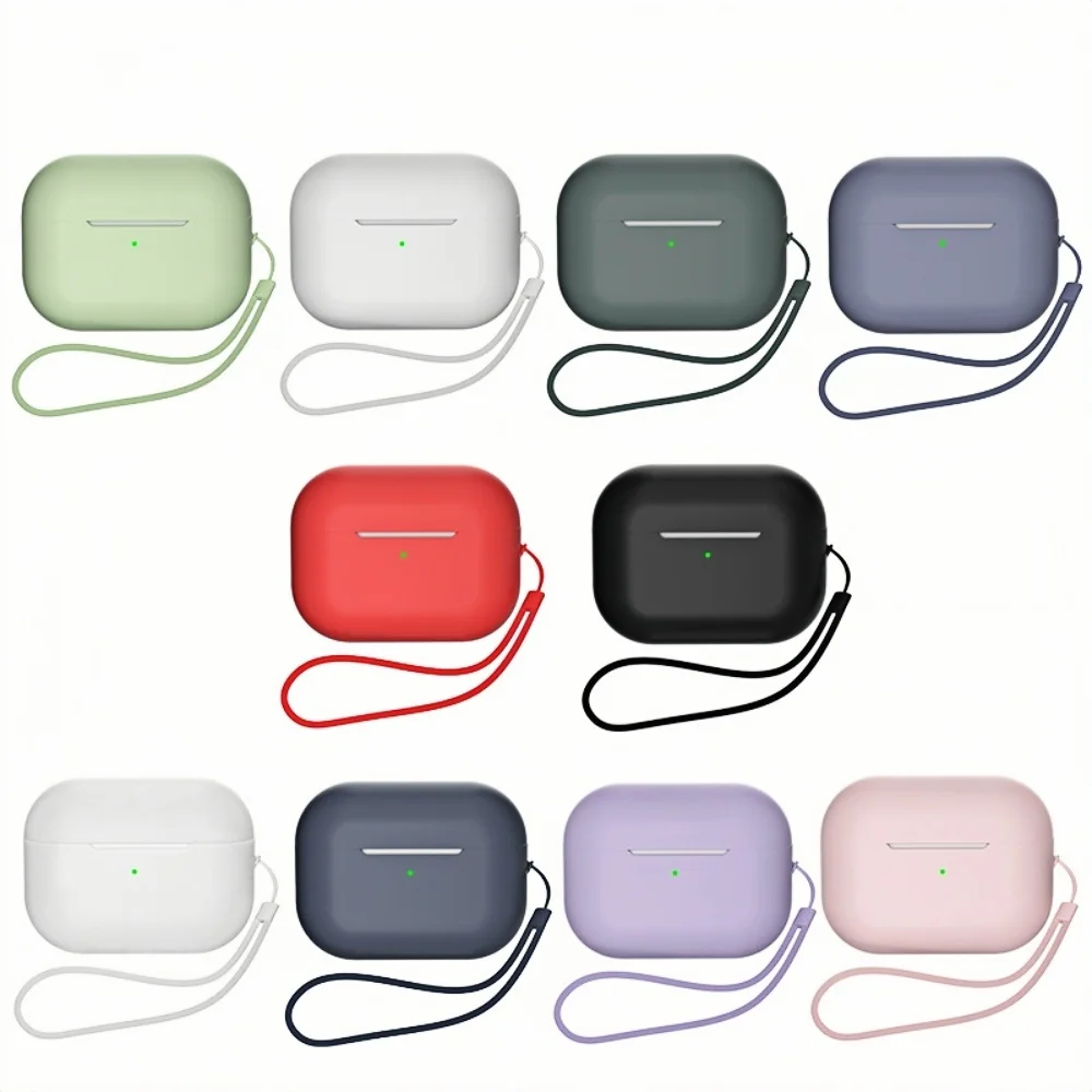 Силиконовый защитный чехол для Apple Airpods Pro 3, аксессуары для беспроводных Bluetooth-наушников с ремешком для предотвращения потери