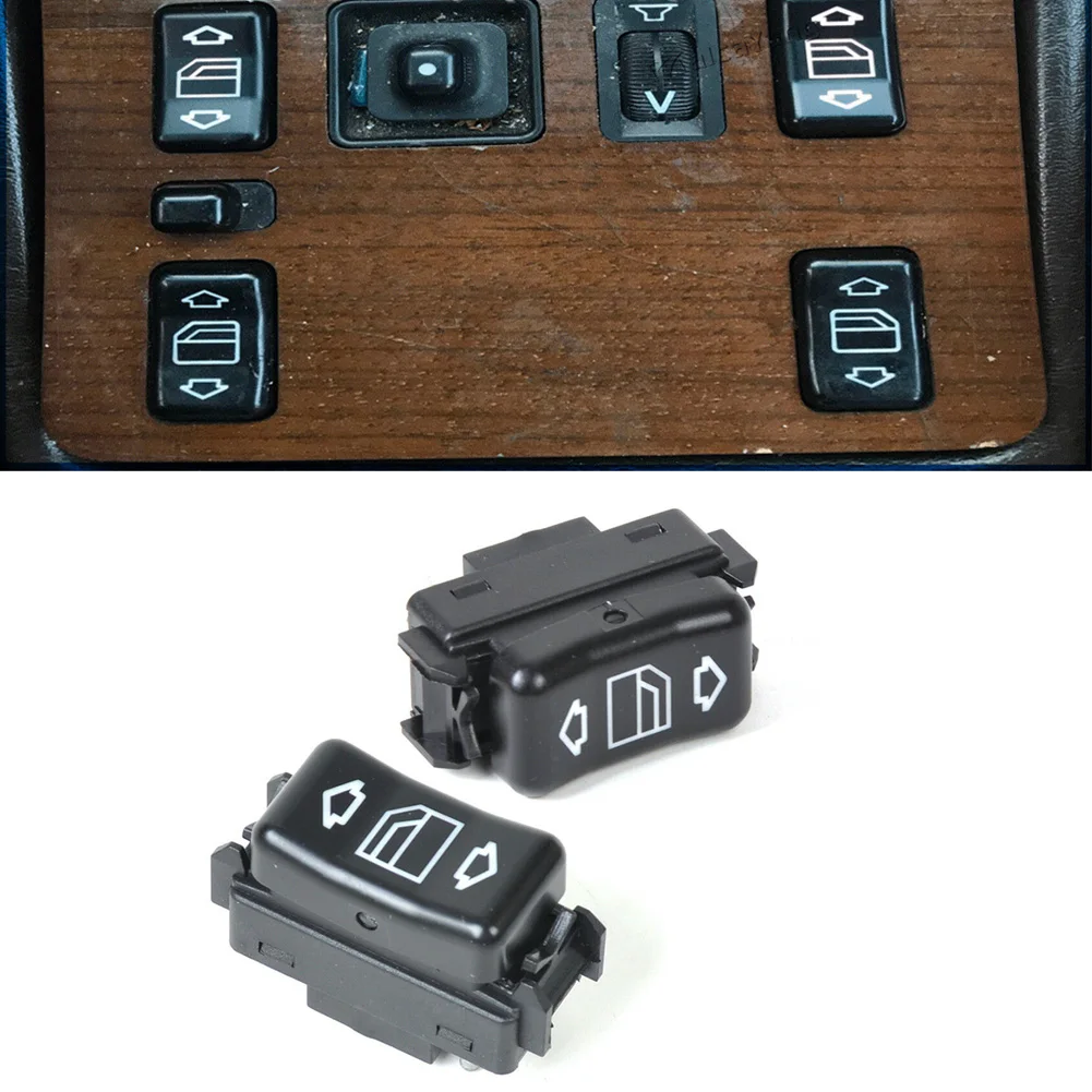 

New Plastic Console Power Glass Switches for Mercedes W124 W126 W201 Set of 2 Part Numbers 1248204510 and 1248204610