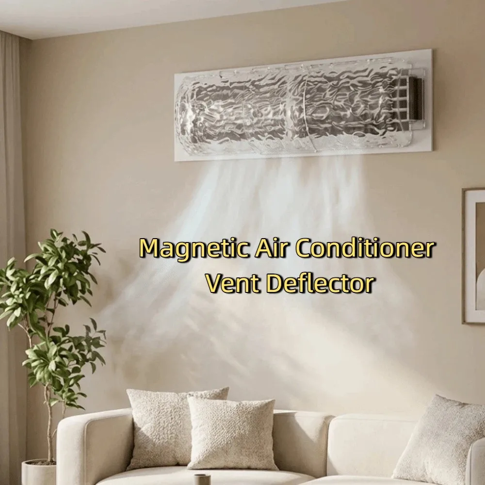 Plastic Magnetic Air Conditioner Vent Deflector Anti-Direct Blowing Retractable Heater Vent Deflector Adjustable Guide Wind