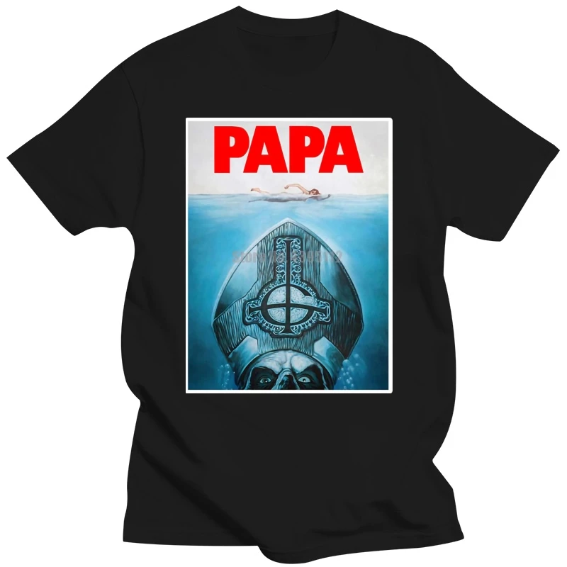 New Ghost Bc Band Papa Emeritus Ii Jaws Logo Men Black T Shirt Size S To 3Xl 015806