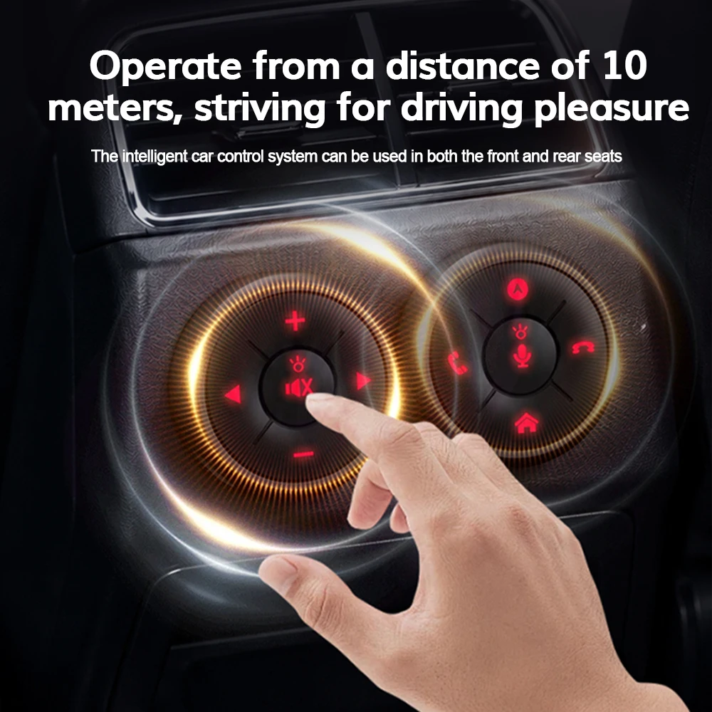 10 Keys Wireless Car Steering Wheel Control for Android Car Radio DVD GPS Multimedia Remote Control Buttons with Color Switching