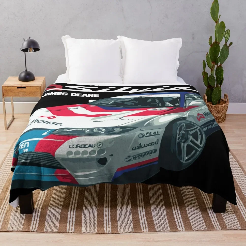 nissan s15 formula drift worthhouse james deane Throw Blanket bed plaid funny gift Sofa Throw Decorative Sofas Blankets