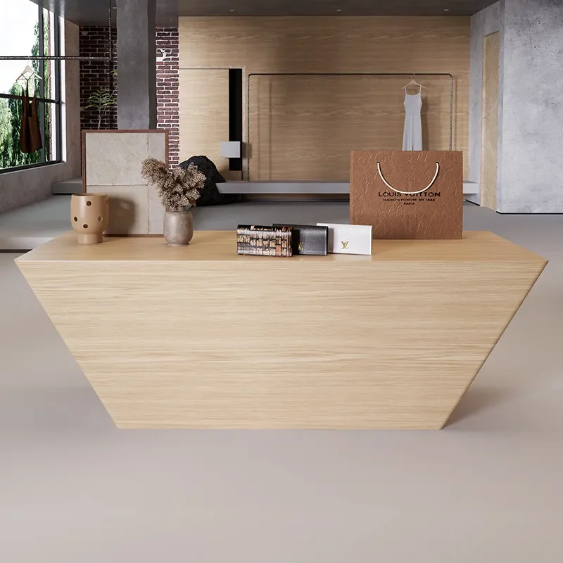 Wooden walnut display table, clothing store showcase, beauty store shelf