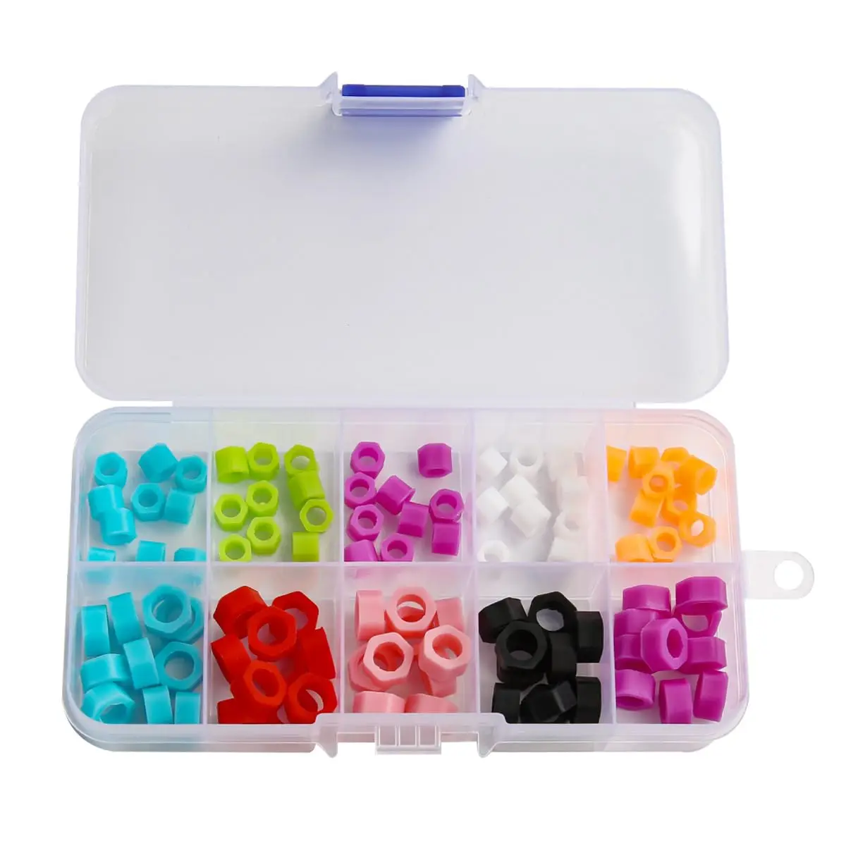 Dental Code Rings Orthodontic Silicone Ring Multi- Color Dental Instrument Labels Autoclavable 100Pcs