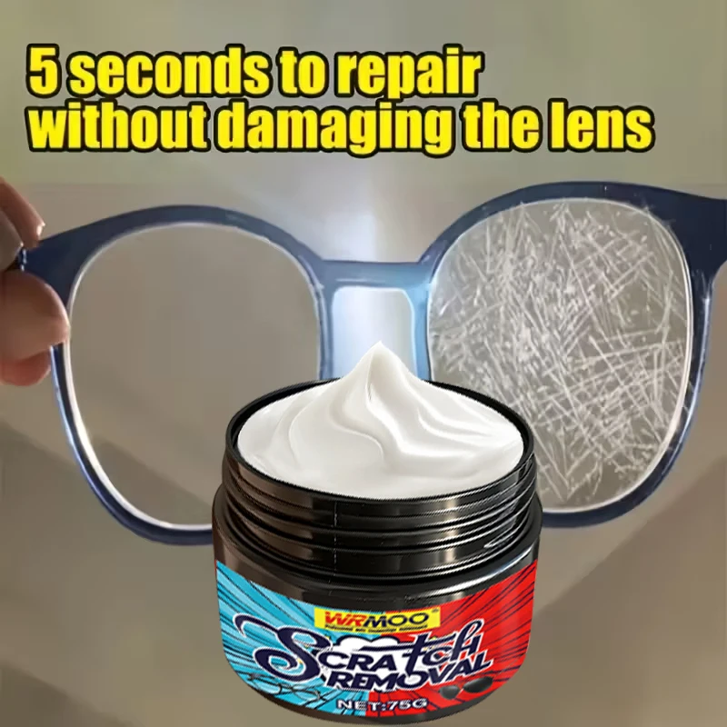 Scratch Remover for Eyeglasses - Lens Polishing Paste for Glasses, Remove Fine Scratches from Plastic & Glass Lenses