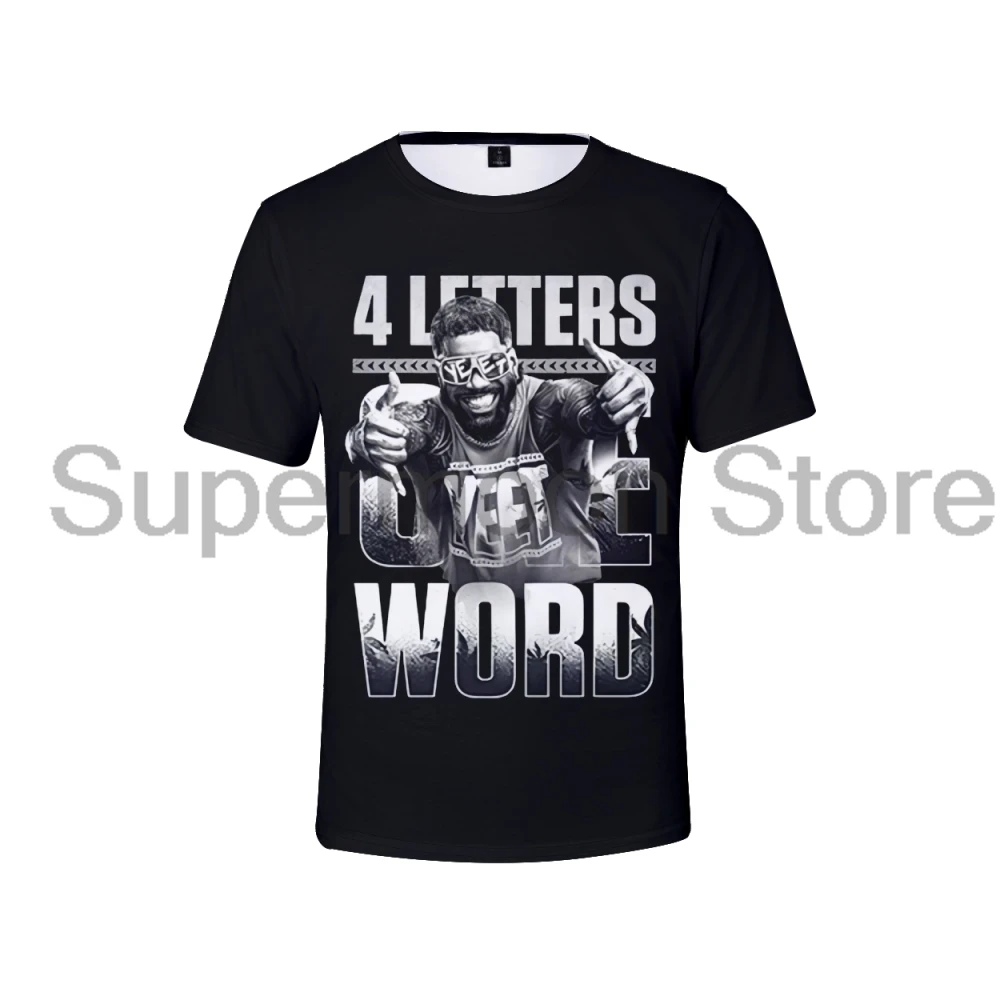 Jey Uso Four Letters One Word T-shirt Crewneck Short Sleeve Sport Gym Tee Women Men Outdoor Streetwear Tops