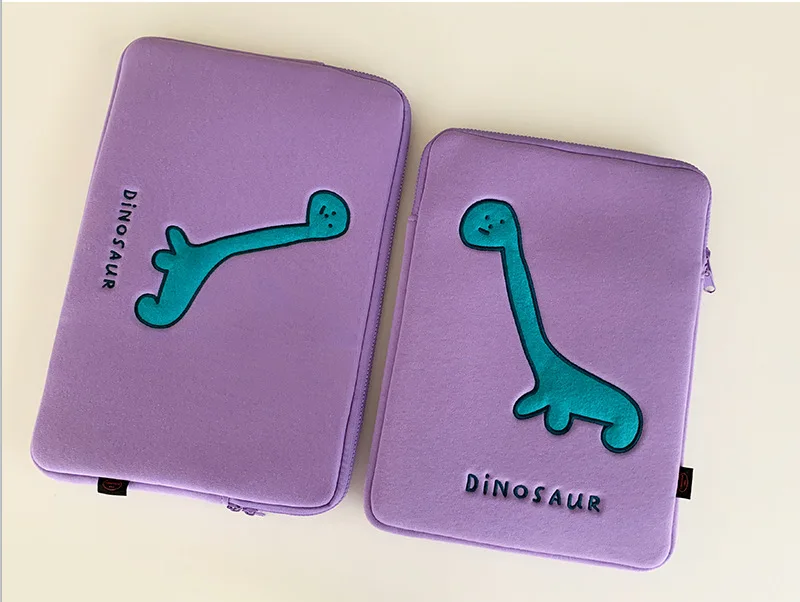 Purple Dinosaur Computer Bag 13 14 15.6inch Laptop Bag for Ipad Air 4 5 Xiaomi Mi Pad Tablet Case Macbook Lenovo Notebook Bag