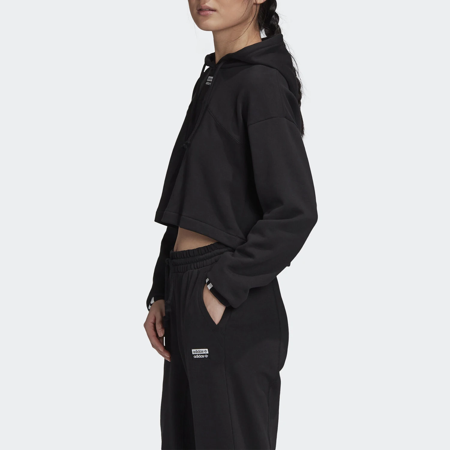 Adidas Authentic Three Leaves Women's Knitted Breathable Hooded Sports Hoodie GD3090