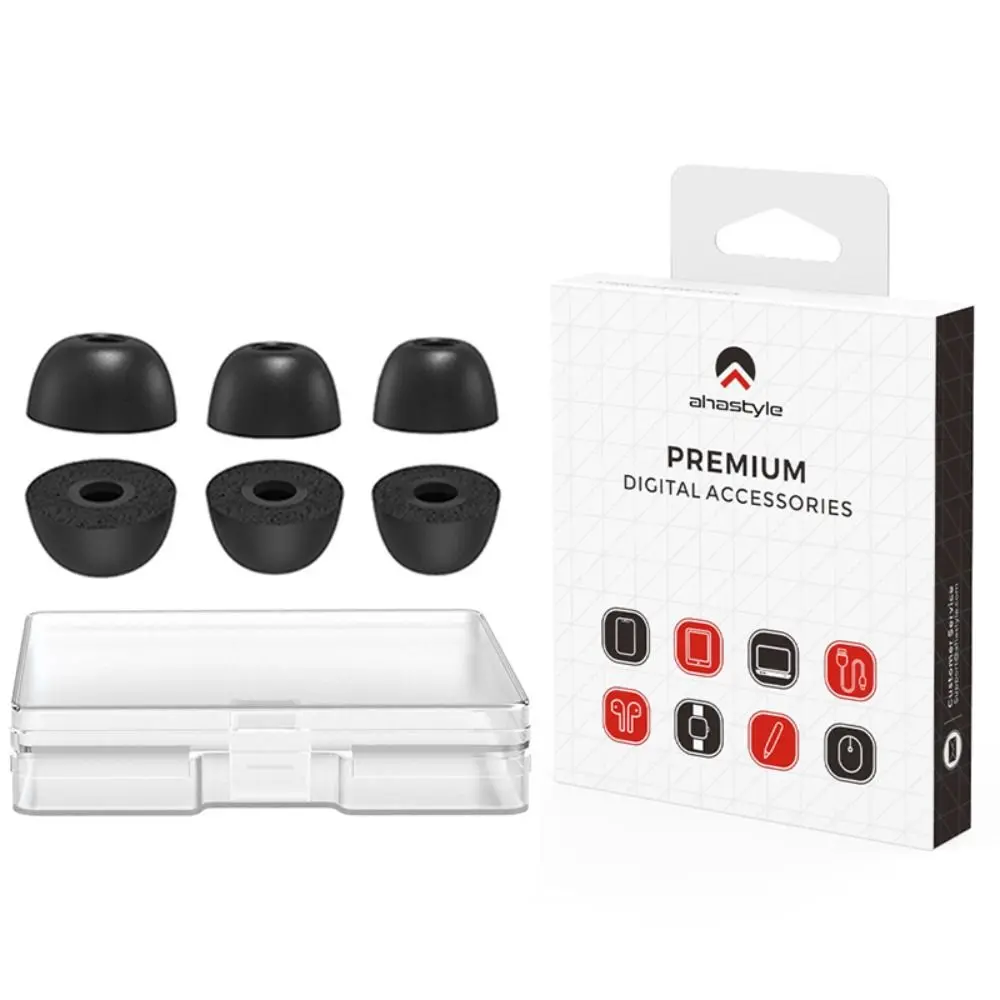 3Pairs Memory Foam Ear Tips Anti-Slip Noise Reduction Replacement Earplugs Earbuds Accessories for Samsung Galaxy Buds2 Pro