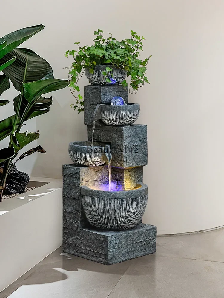 

FG10Fengshui Wheel Flowing Water Ornaments Living Room Fish Tank Landscaping Humidifier