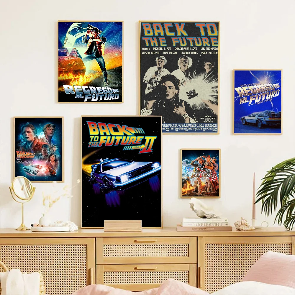 فيلم العودة إلى المستقبل ثلاثية أنيمي الملصقات لزجة يتوهم الجدار ملصق لغرفة المعيشة زخارف للحانات ديكور جدران الغرفة #4