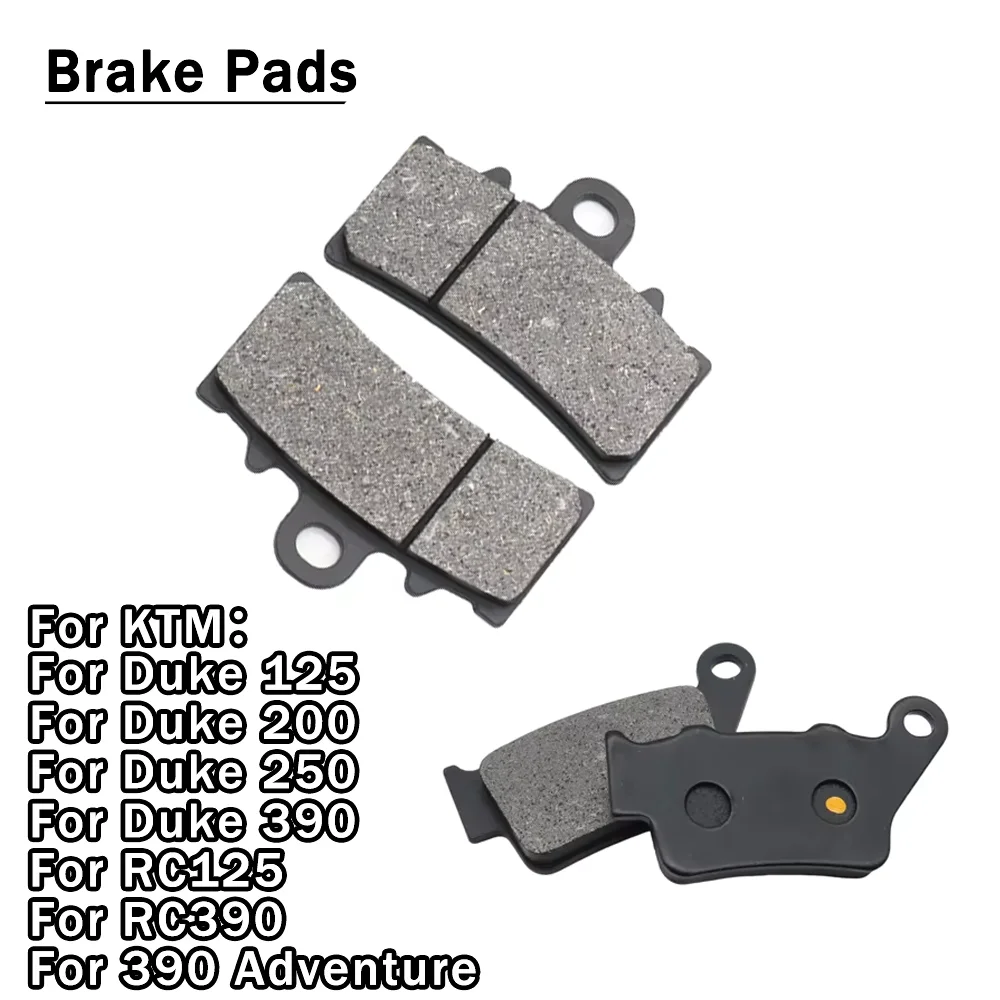 For KTM Duke125 Duke200 Duke250 Duke 125 200 250 390 RC125 RC390 RC 125 390 Adventure Motorcycle Front Rear Brake Pads Kits