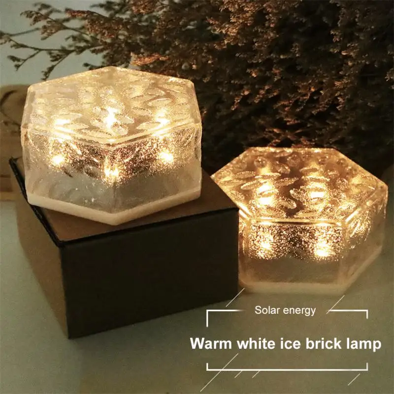 Floor Light Hexagonal Ice Brick Household Gardening Light Buried Lights Rainproof Creative Home Decoration Sidewalk Lawn Light